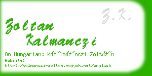 zoltan kalmanczi business card